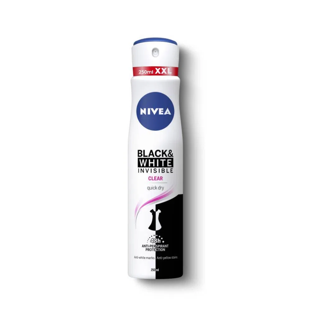Deodorant spray invisible black & white clear picture