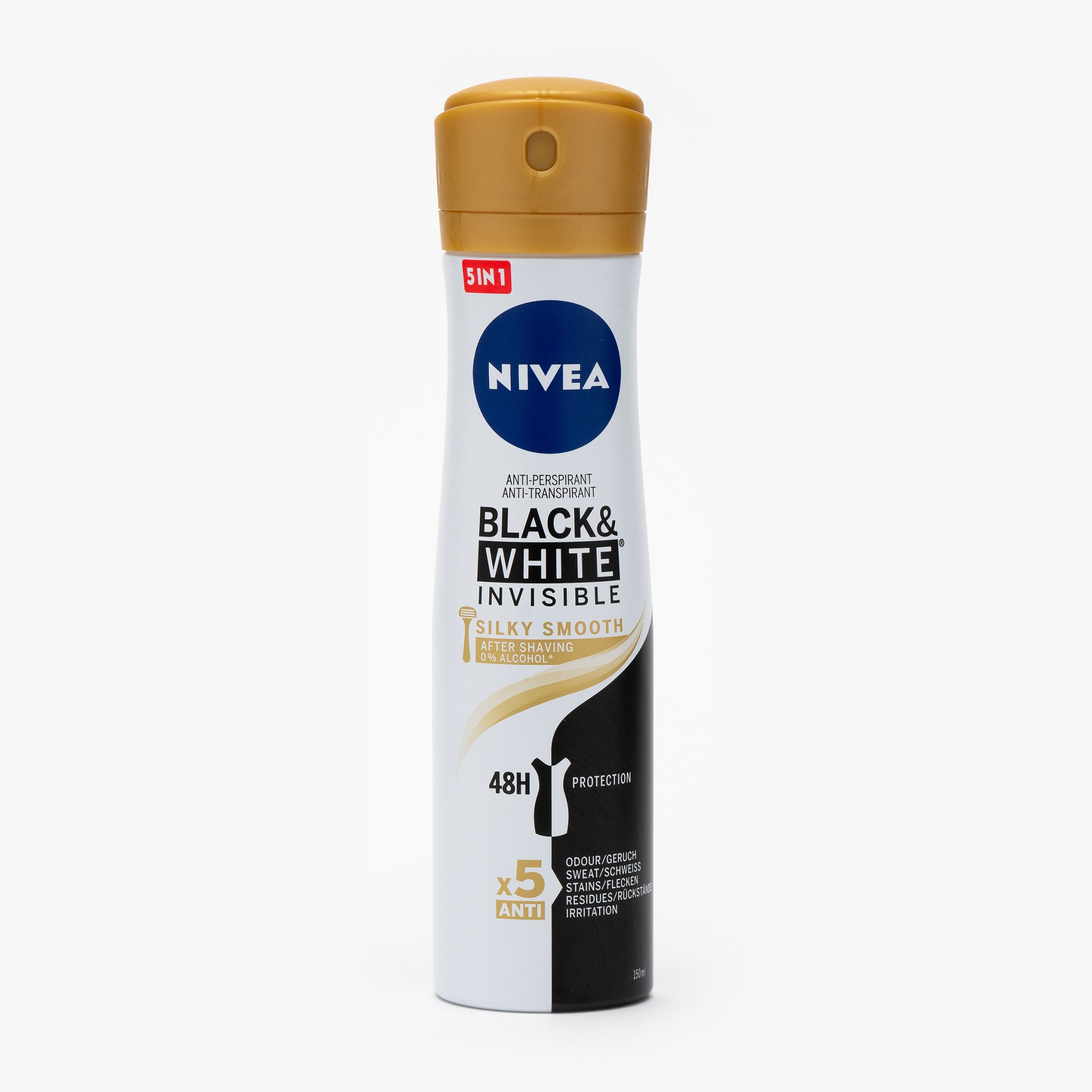 Deodorant spray black & white invisible silky smooth picture