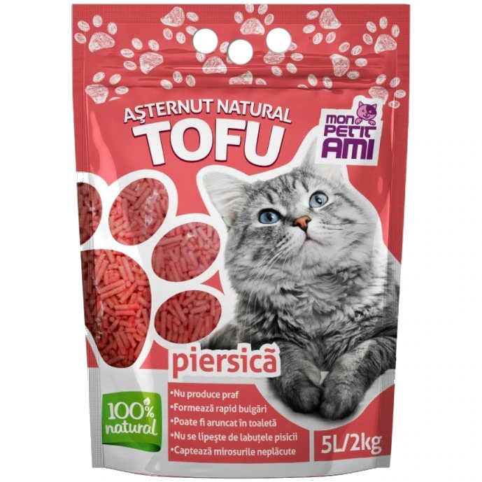 Asternut igienic pentru pisici  tofu piersica picture