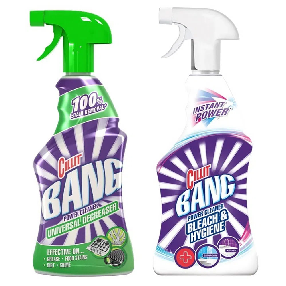 Detergent lichid pentru suprafete spray baie + detergent lichid pentru suprafete spray universal picture