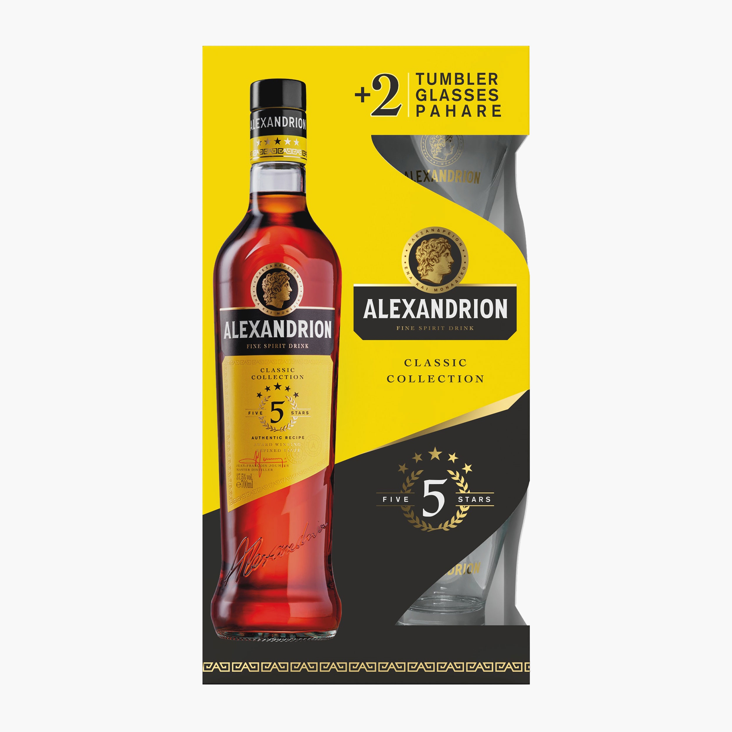 Brandy 5 stele 37.5% vol. + 2 pahar picture