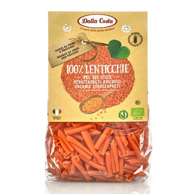 Paste strozzapreti din linte rosie bio picture