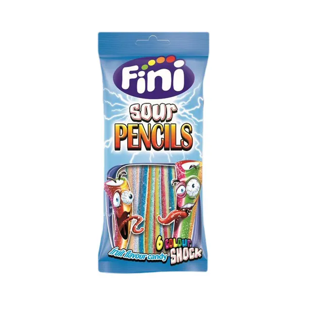 Jeleuri sour pencils 6 colour shock picture