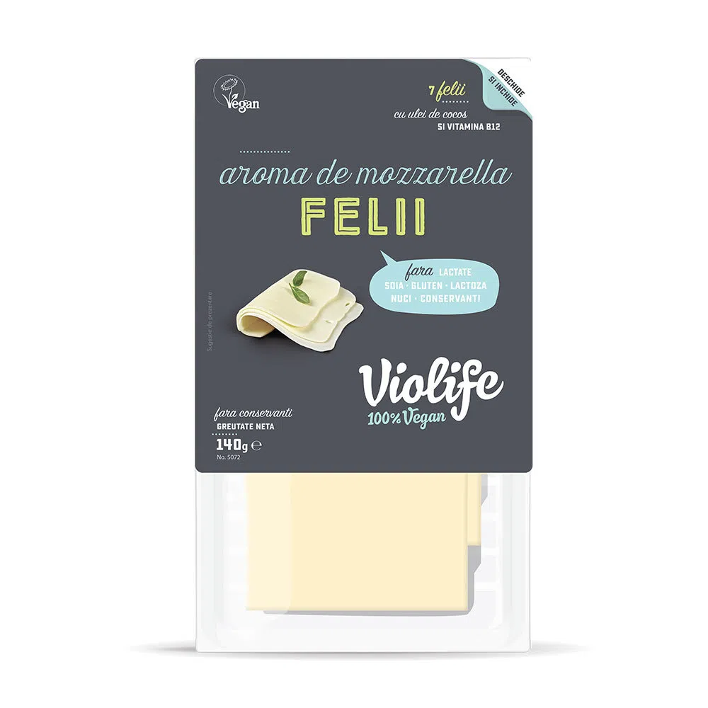 Branza vegetala mozzarella feliata ambalata picture