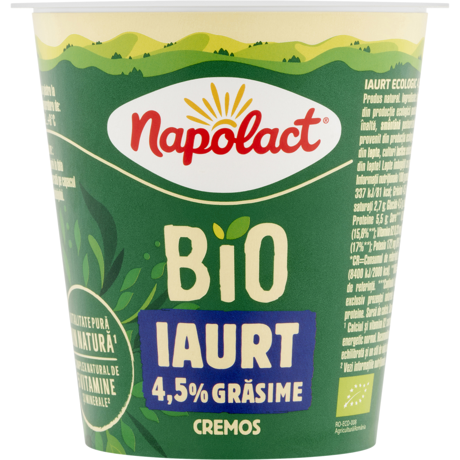 Iaurt 4.5% grasime natur cremos bio picture