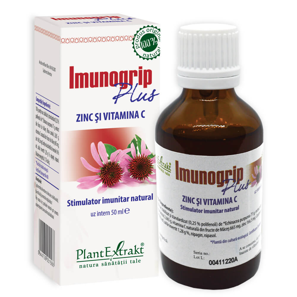 Imunogrip plus zinc si vitamina c, plant extrakt picture