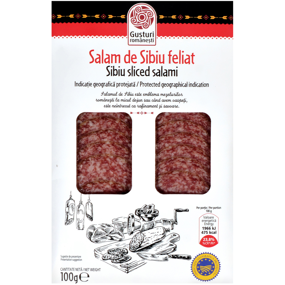 Salam crud uscat de sibiu feliat ambalat picture