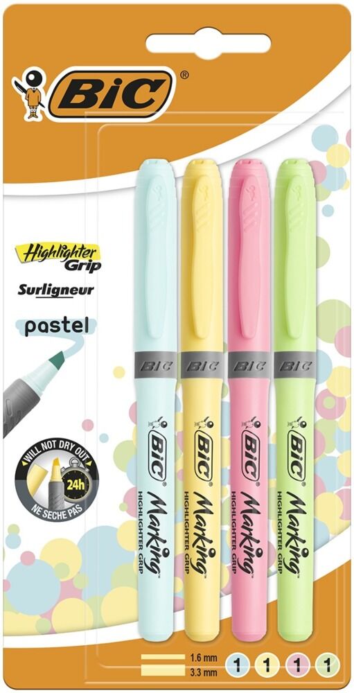 Set markere evidentiatoare brite liner grip pastel, multicolor picture