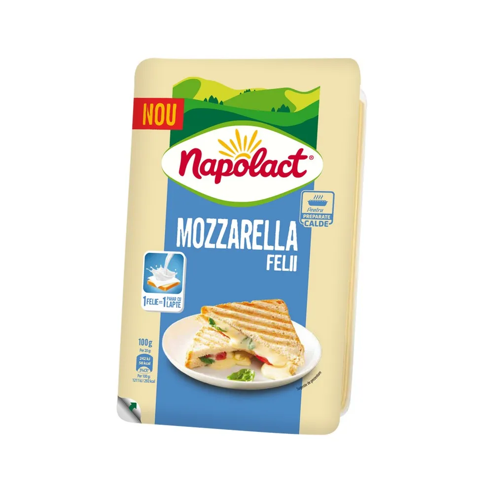 Mozzarella 40% grasime felii ambalata picture