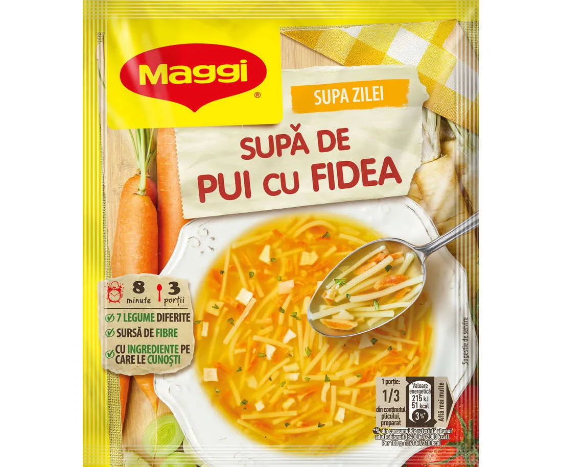 Supa instant cu fidea supa zilei cu pui picture