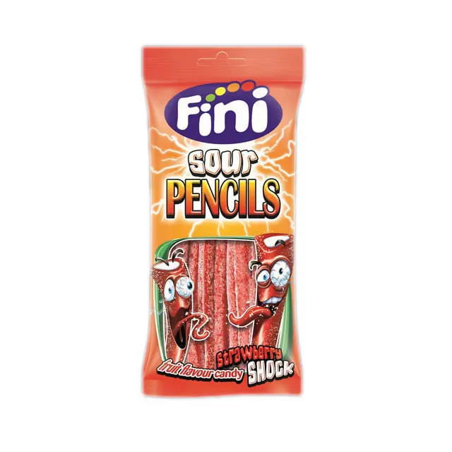Jeleuri acrisoare cu aroma de capsuni sour pencils picture