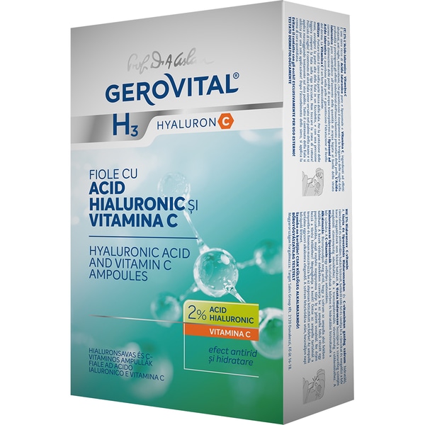Fiole cu acid hialuronic 2% si vitamina c  h3 hyaluron c,  x 2ml picture