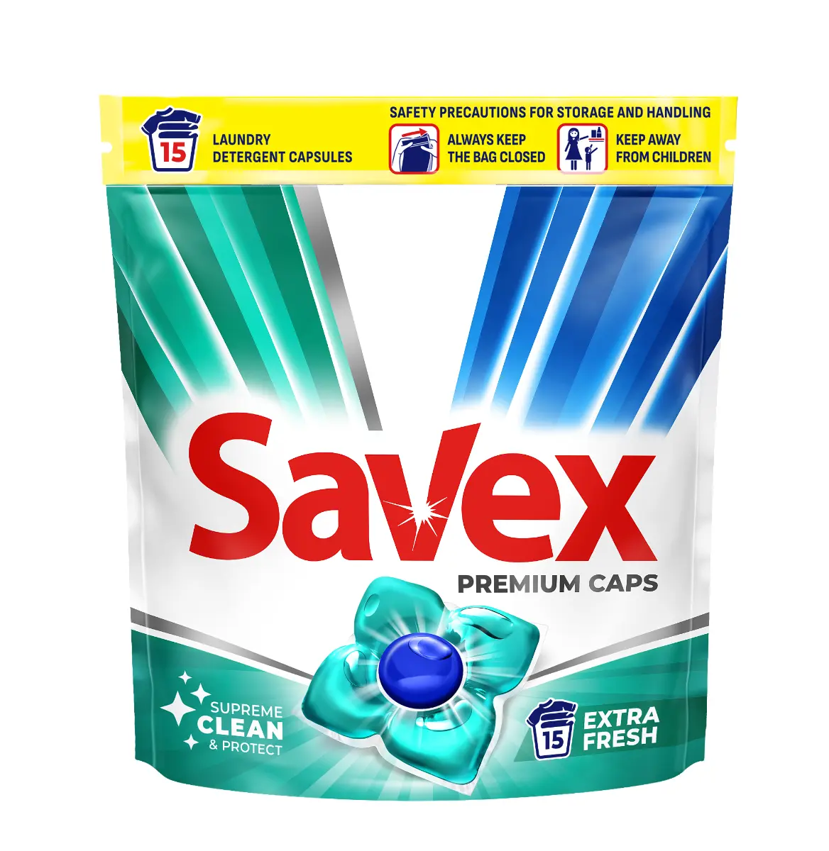 Detergent automat gel capsule super caps extra fresh picture