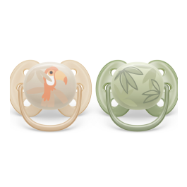 Suzete ultra soft, 0-6 luni, verde/galben,, scf091/07, avent picture