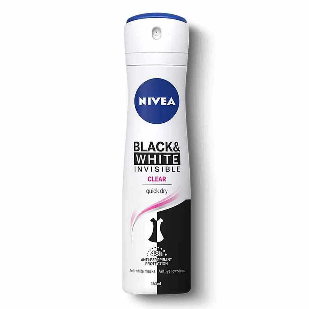 Deodorant spray invisible black & white clear picture