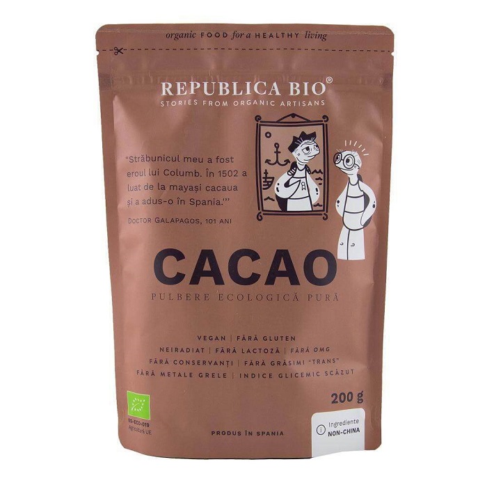 Pulbere ecologica pura de cacao fara gluten, republica picture