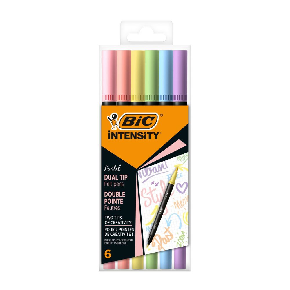 Markere de colorat cu dublu varf pastel p/6 intensity picture