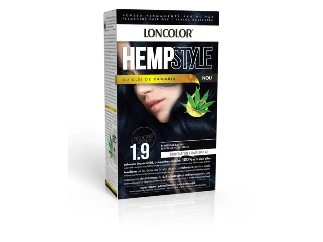 Vopsea de par  hempstyle nr 1.9 negru albastrui picture