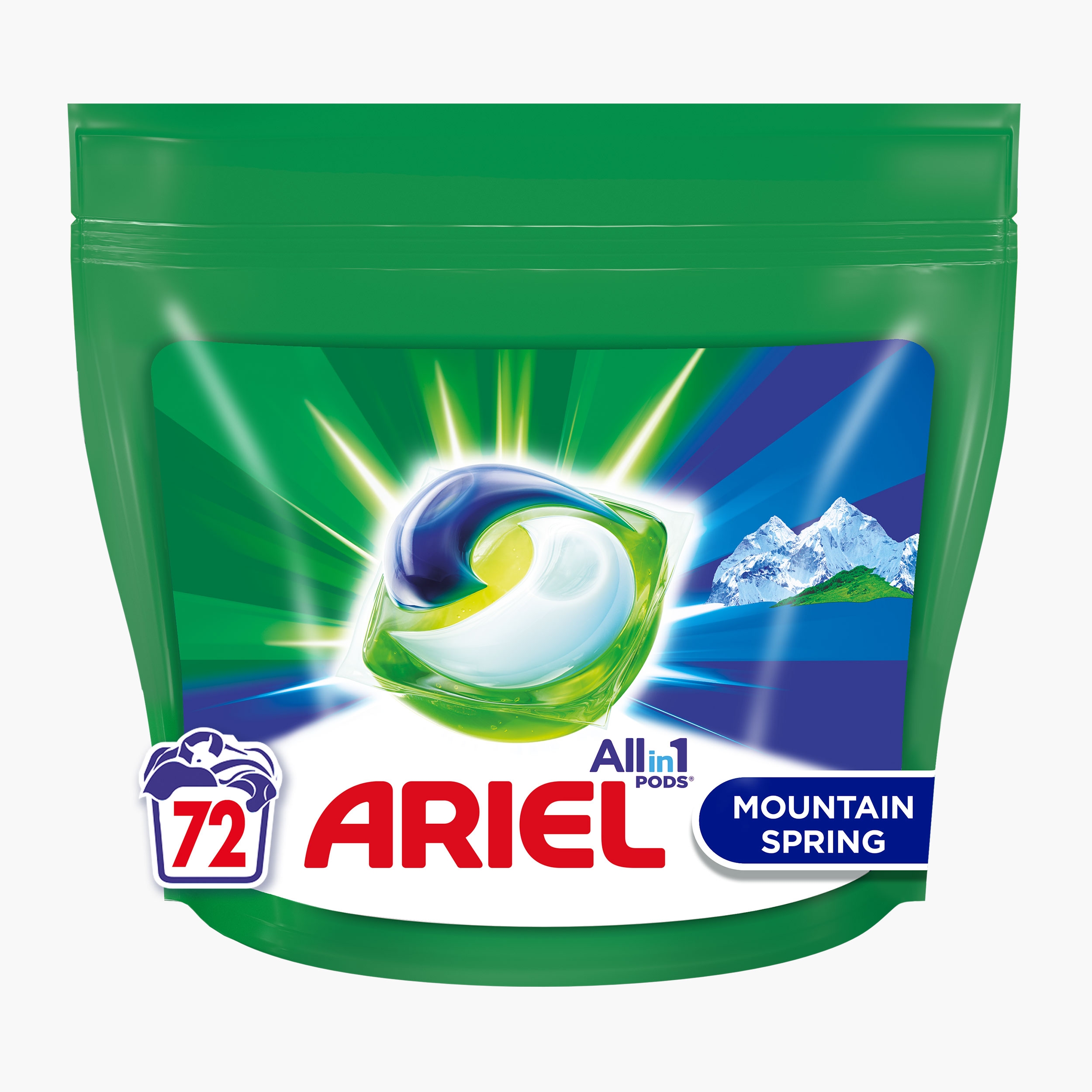 Detergent automat gel capsule all in 1 pods mountain spring picture