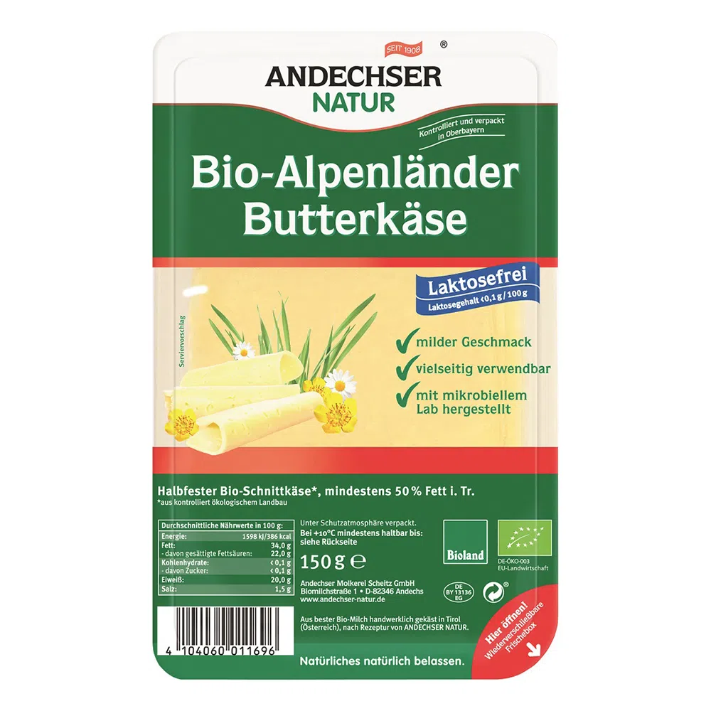 Branza butterkase feliatat bio ambalata fara lactoza picture