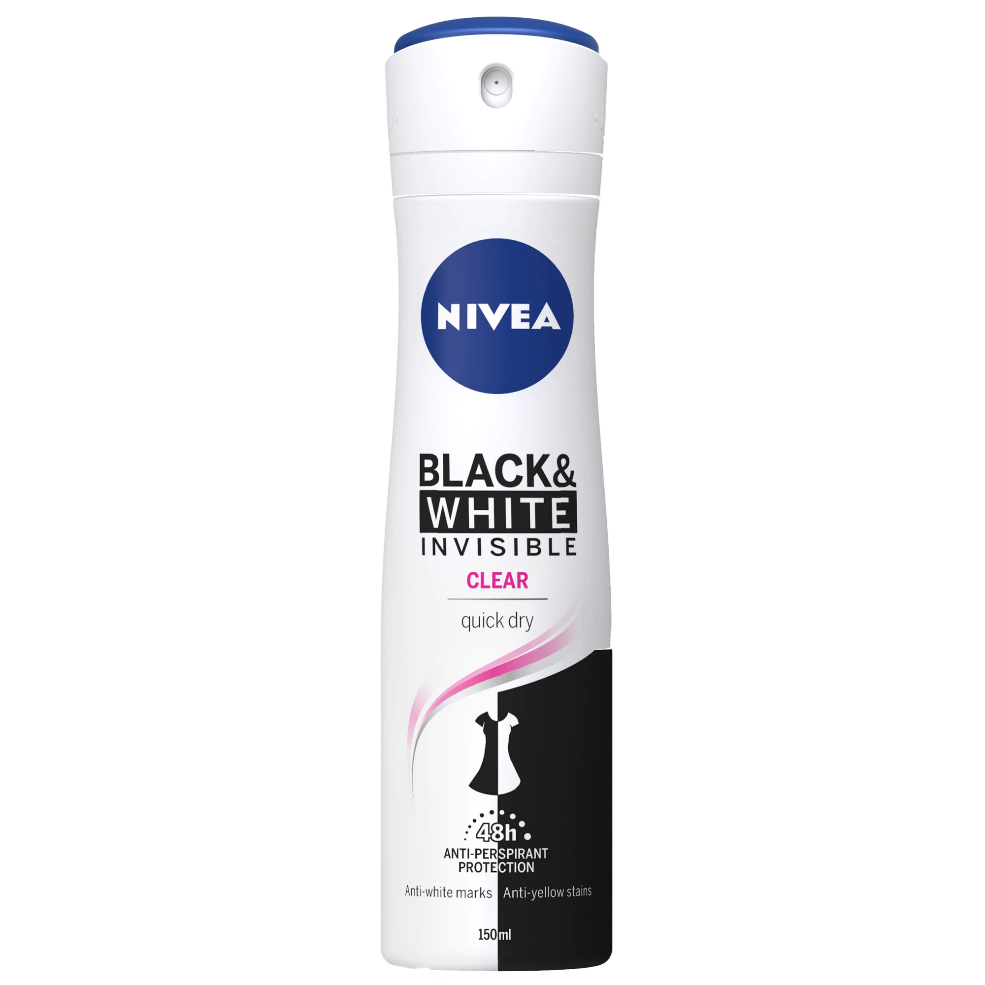 Deodorant spray invisible black & white clear picture