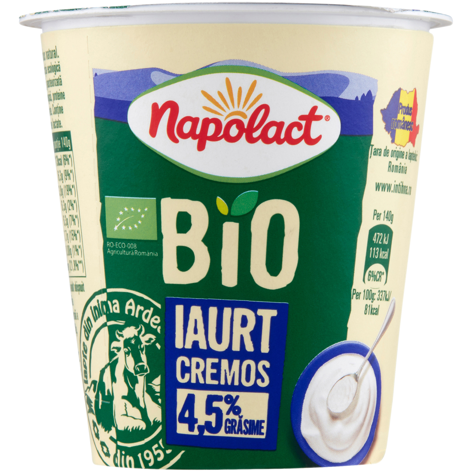 Iaurt 4.5% grasime natur cremos bio picture