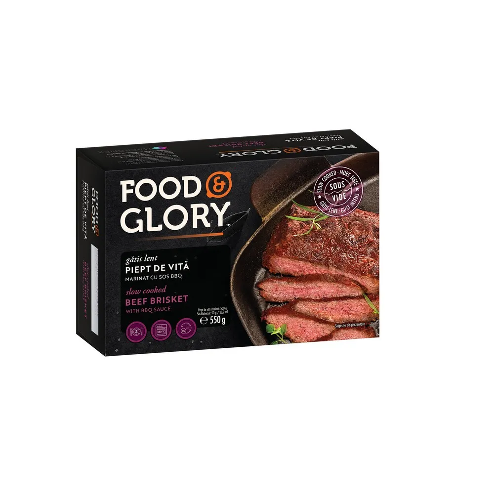 Carne de vita gatita lent marinata in sos bbq congelata ambalata picture