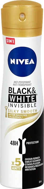 Deodorant spray black & white invisible silky smooth picture