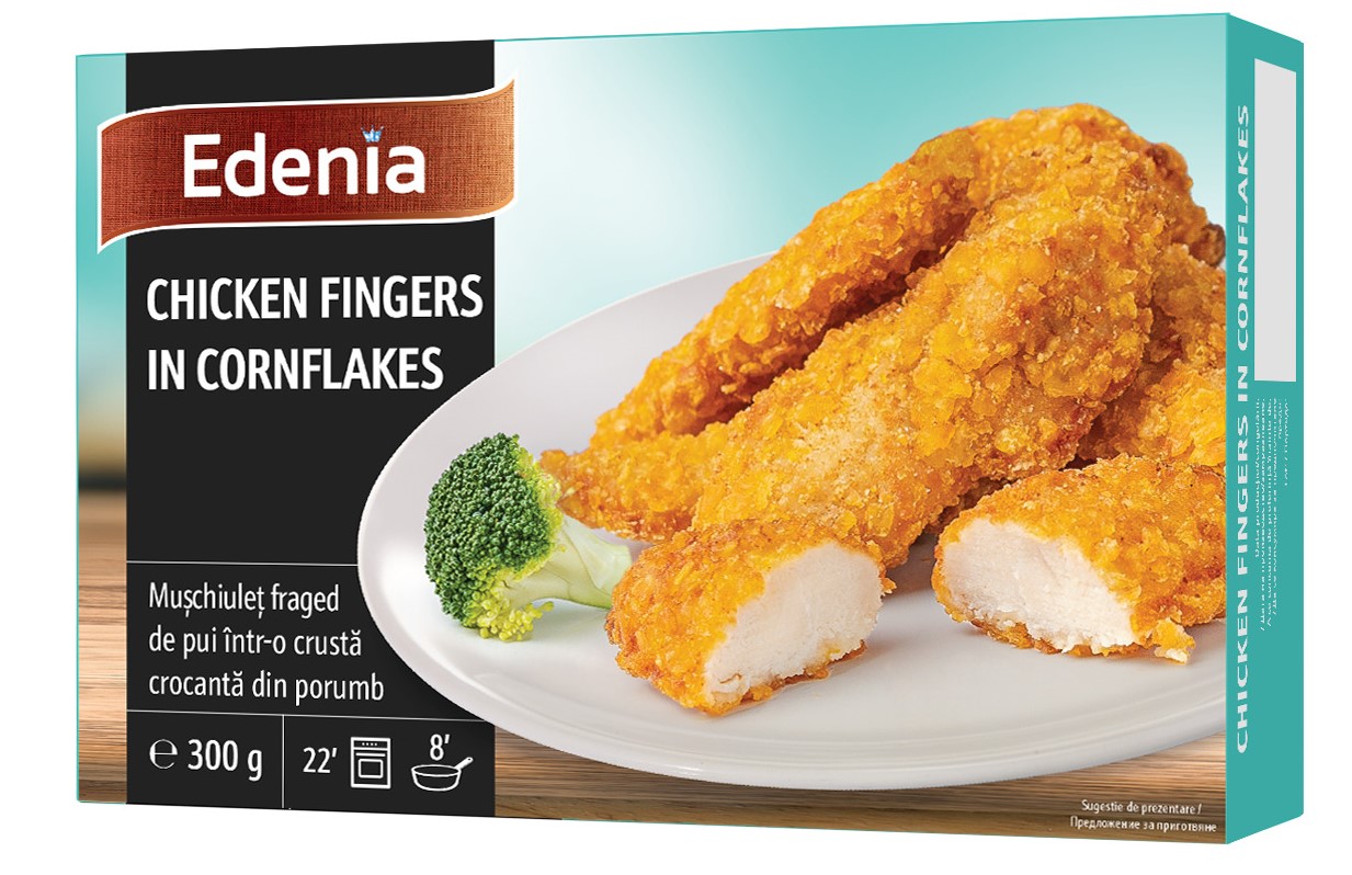 Piept pui fingers in cornflakes congelat ambalat picture