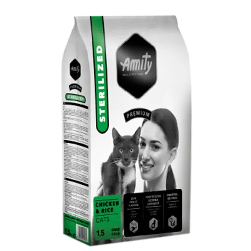 Hrana uscata pentru pisici  premium adult sterilizat pui&orez picture