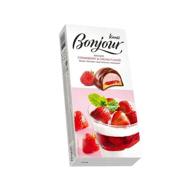 Biscuiti crema capsuni glazura ciocolata picture