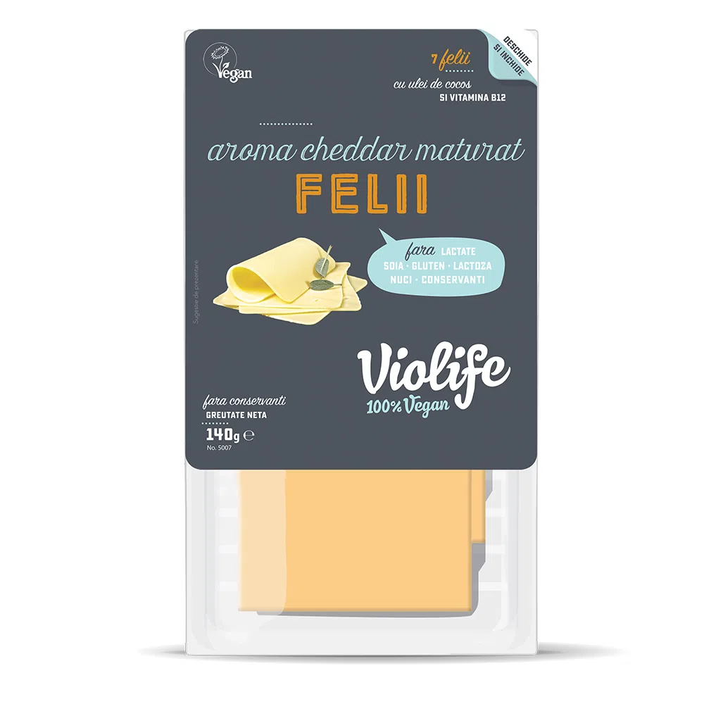 Branza vegetala cheddar feliata ambalata picture