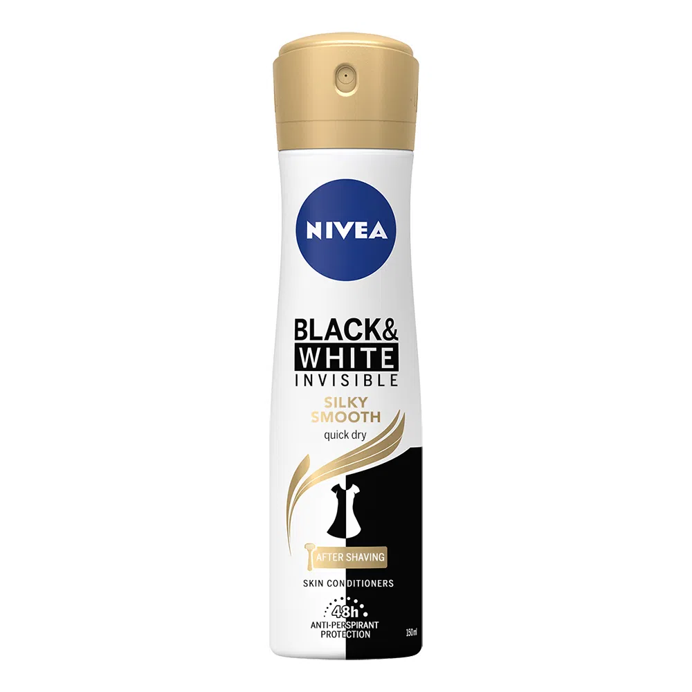 Deodorant spray black & white invisible silky smooth picture