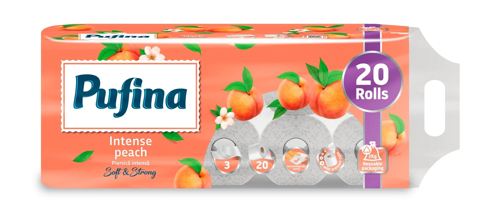 Hartie igienica 3 straturi intense peach picture