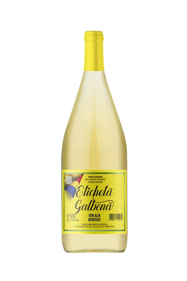 Vin alb demisec eticheta galbena picture