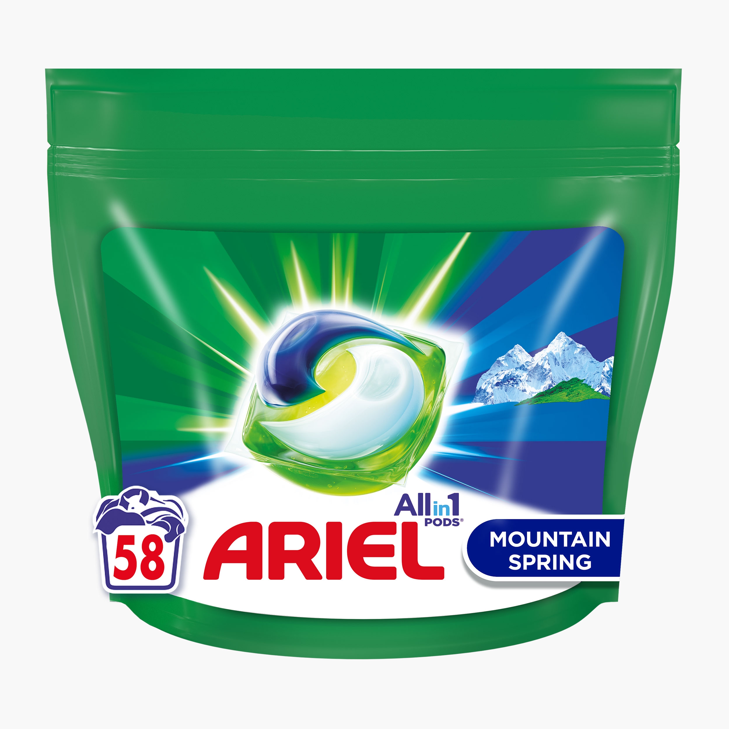 Detergent automat gel capsule all in 1 pods mountain spring picture